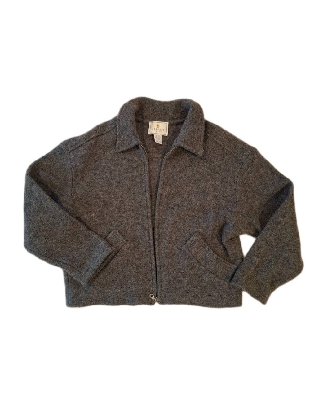 Vintage Express Tricot  Women's Wool 100% Zip Jacket